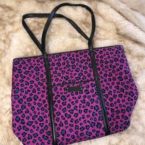 Vera Bradley “African Violet” Purple Cheetah Print Tote Bag